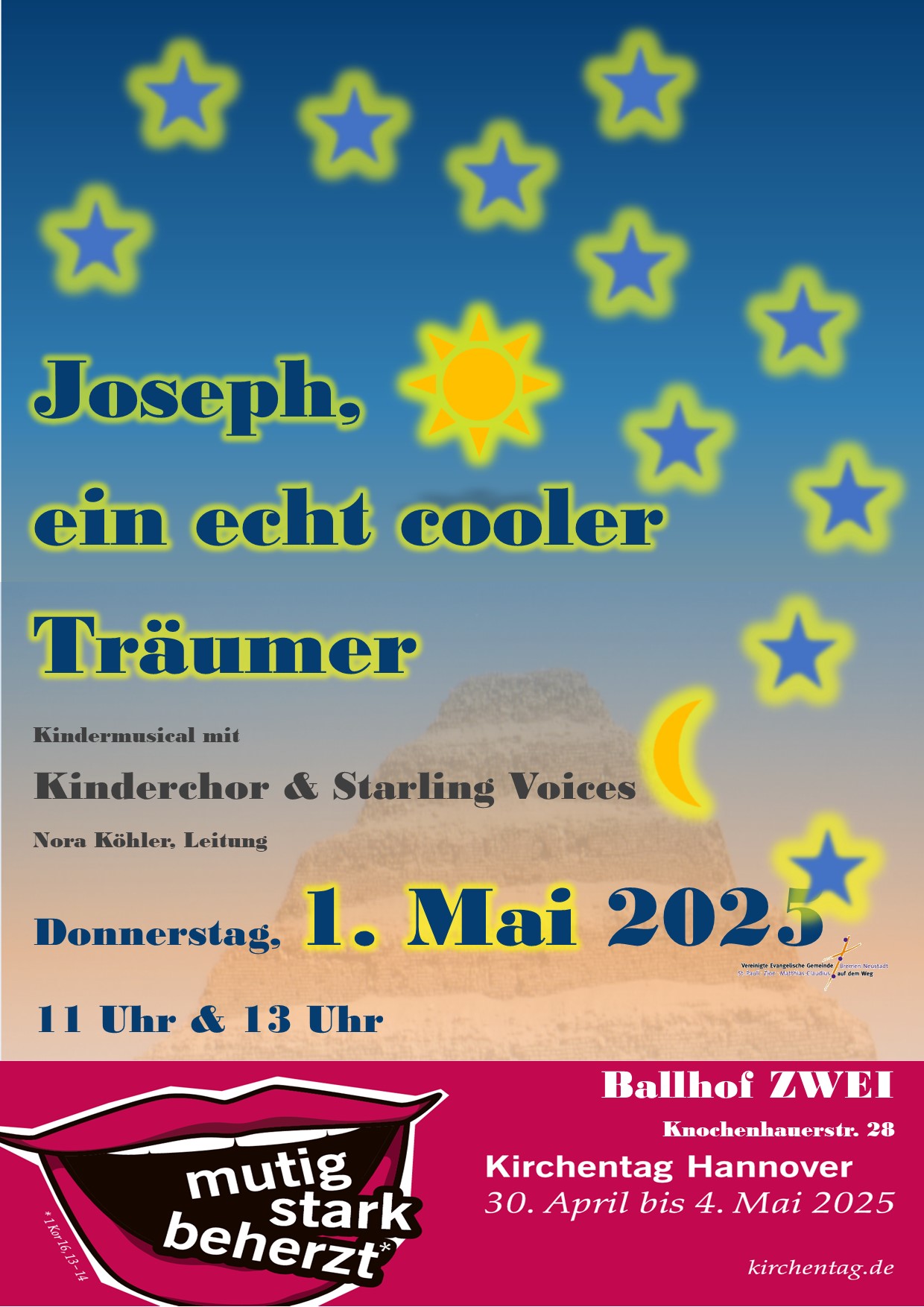 Unser Kinderchor singt beim Deutschen Evangelischen Kirchentag in Hannover