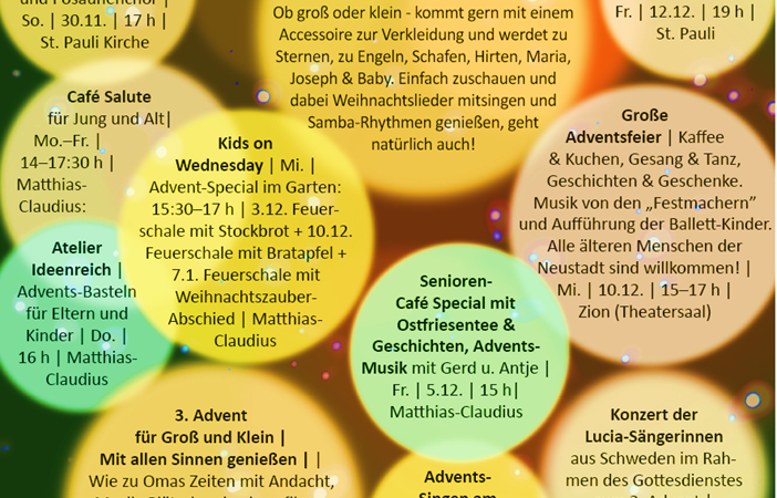 Advent erleben in der VEG-Neustadt
